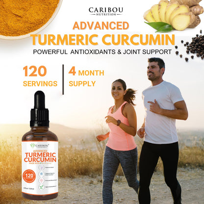 Liquid Turmeric Curcumin with Bioperine for Enhanced Absorption - Joint Support (4 oz)