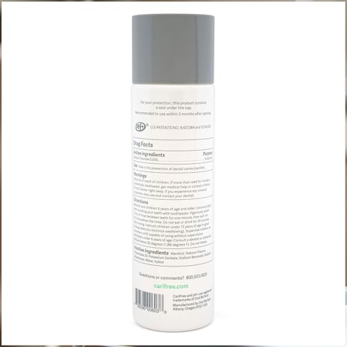 CariFree Maintenance Rinse – Mint Flavored Fluoride Mouthwash, Dentist-Recommended, Alcohol-Free