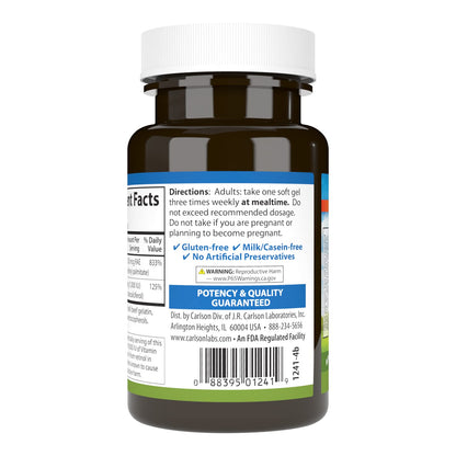 Carlson A & D Vitamin A & D - Vision & Skin Support, 100 Softgels | 25,000 IU A / 1,000 IU D3