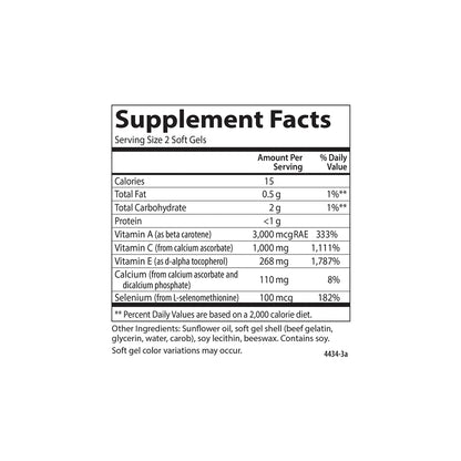 Carlson ACES - Vitamins A, C, E + Selenium for Cellular Health & Immune Support | Antioxidant - 300 Softgels