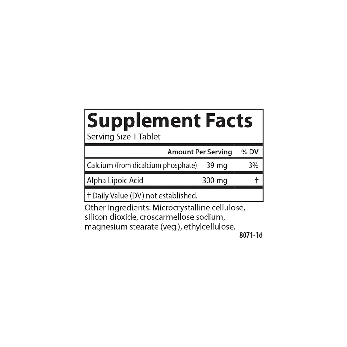 Carlson Alpha Lipoic Acid 300 mg – 90 Tablets | Energy & Antioxidant Support