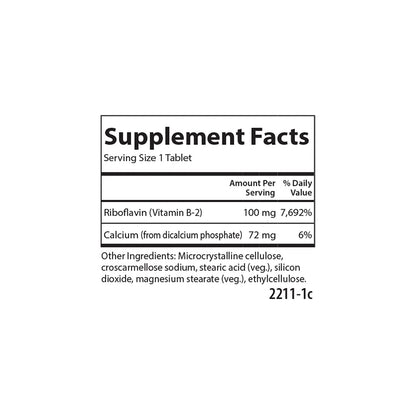 Carlson B-2 Riboflavin 100 mg – Energy, Vision & Skin Support