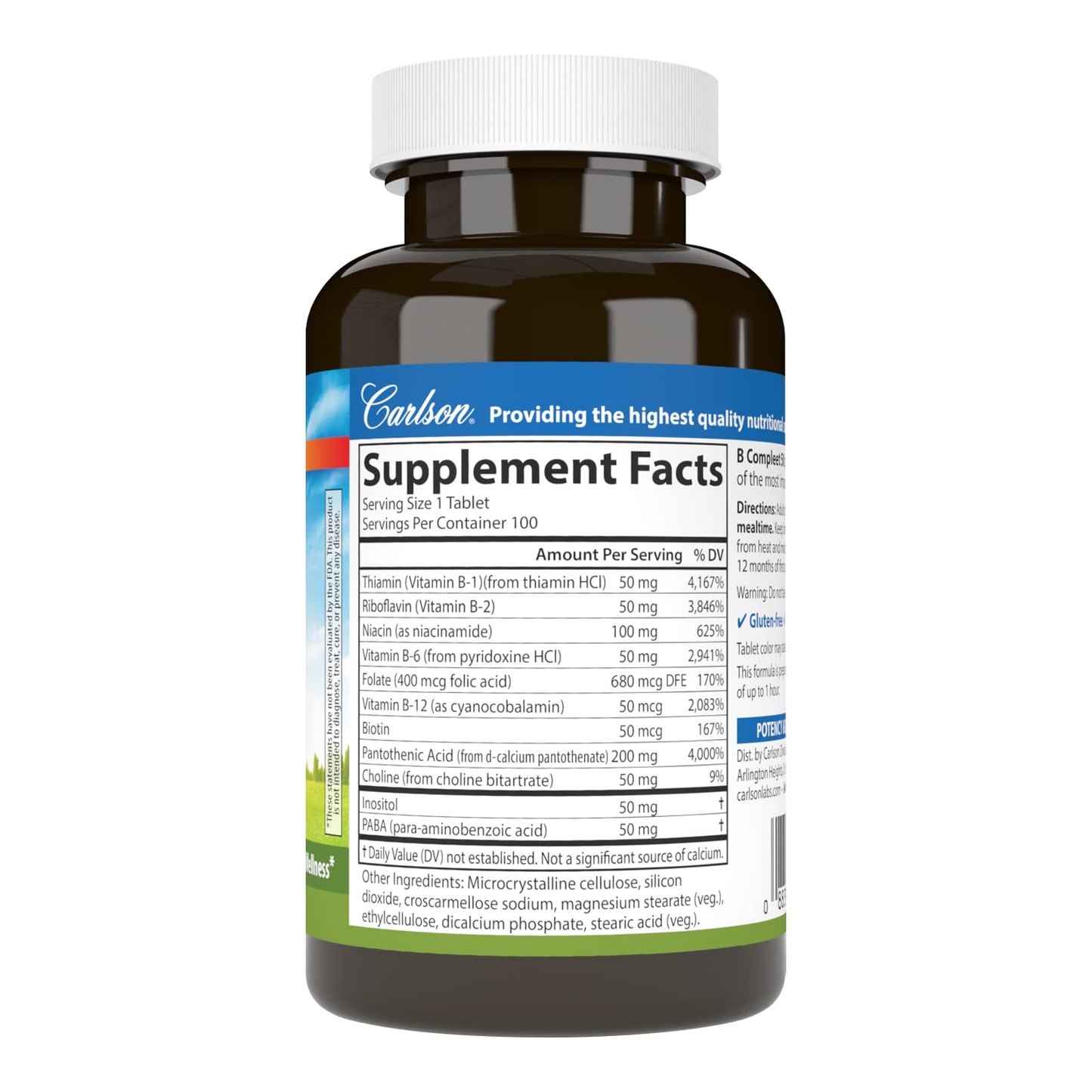 Carlson B Compleet 50 – Balanced Vitamin B Complex for Energy & Cellular Support