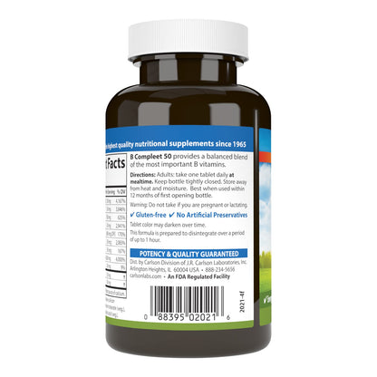 Carlson B Compleet 50 – Balanced Vitamin B Complex for Energy & Cellular Support