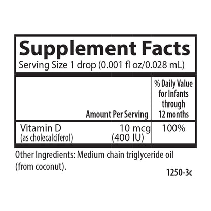 Carlson Baby D3 400 IU Drops – 365 Drops, Vegetarian & Unflavored