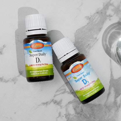 Carlson Baby D3 Drops – 400 IU, Algae-Sourced, Vegetarian Vitamin D for Infants & Toddlers