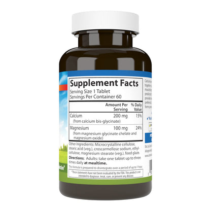 Carlson Chelated Cal-Mag 2:1 | Bone Support, Muscle Function & Energy | 60 Tablets (Pack of 2)