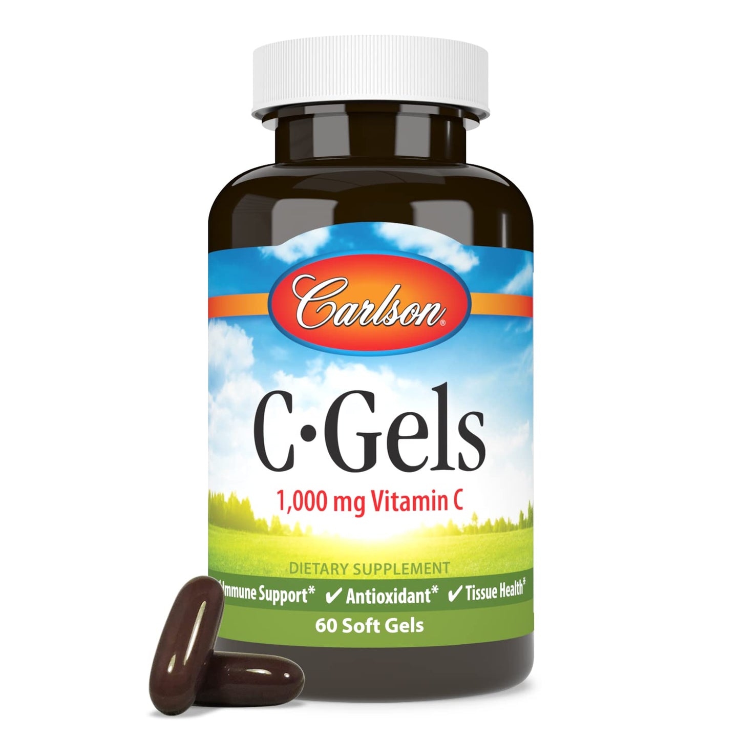Carlson C-Gel 1000 mg Vitamin C – Immune Support & Tissue Health | 60 Soft Gels