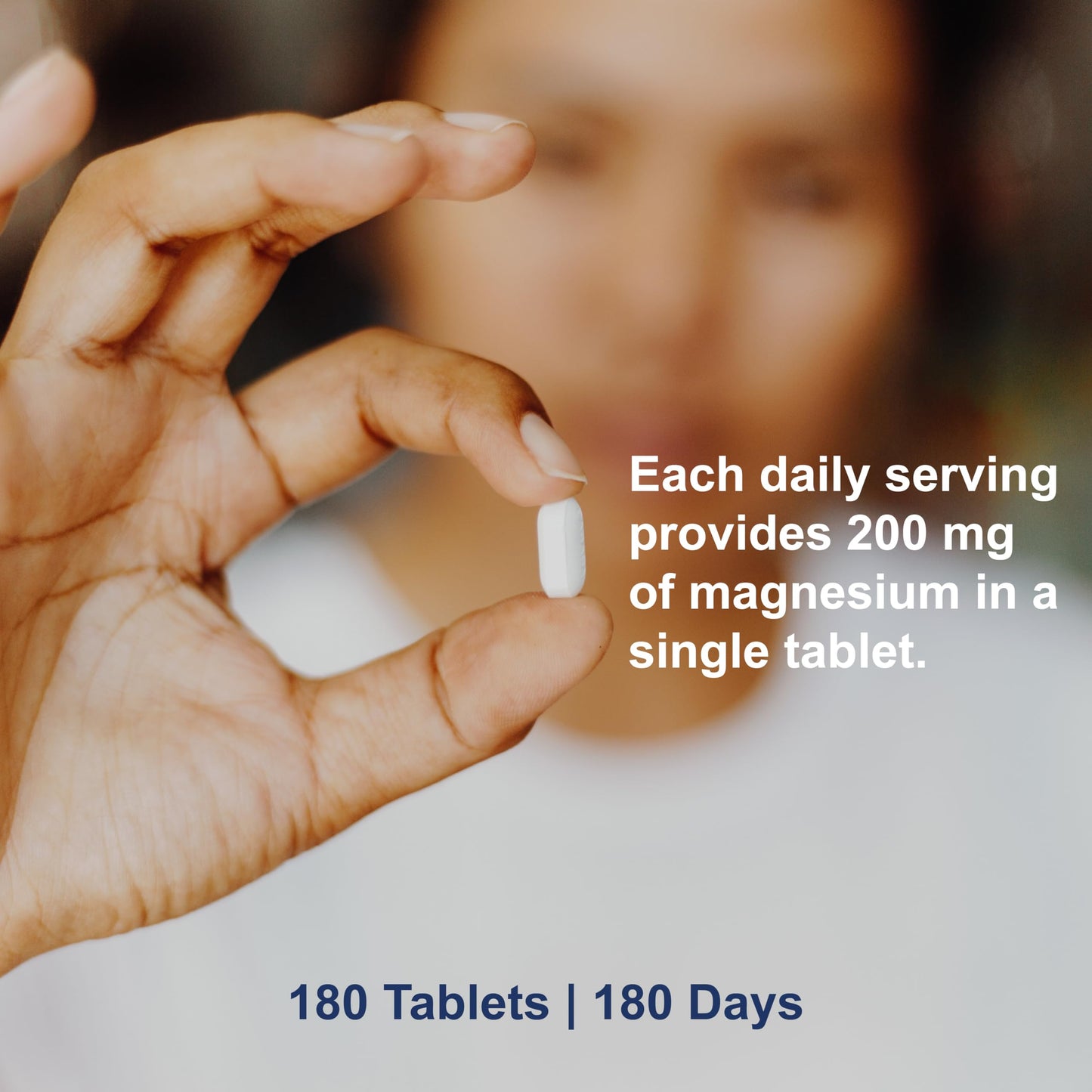 Carlson Chelated Magnesium 200mg – 180 Tablets | Magnesium Glycinate Chelate Supplement