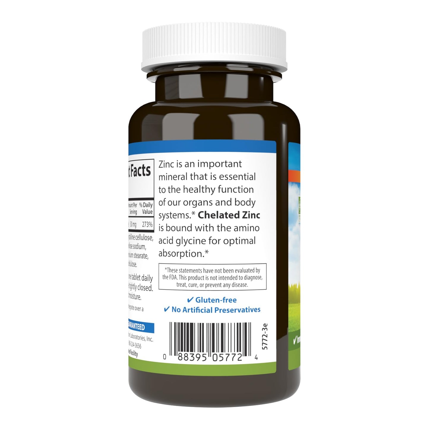 Carlson Chelated Zinc 30 mg – Zinc Glycinate Chelate Supplement – Superior Absorption, Immune & Enzyme Support, Antioxidant, 250 Tablets