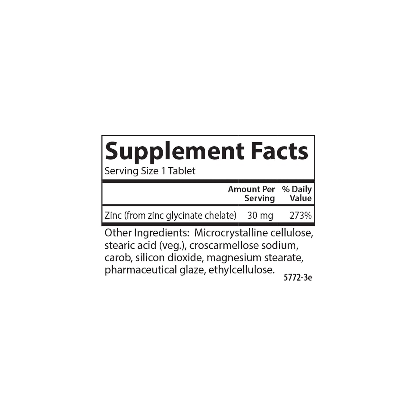 Carlson Chelated Zinc 30 mg – Zinc Glycinate Chelate Supplement – Superior Absorption, Immune & Enzyme Support, Antioxidant, 250 Tablets