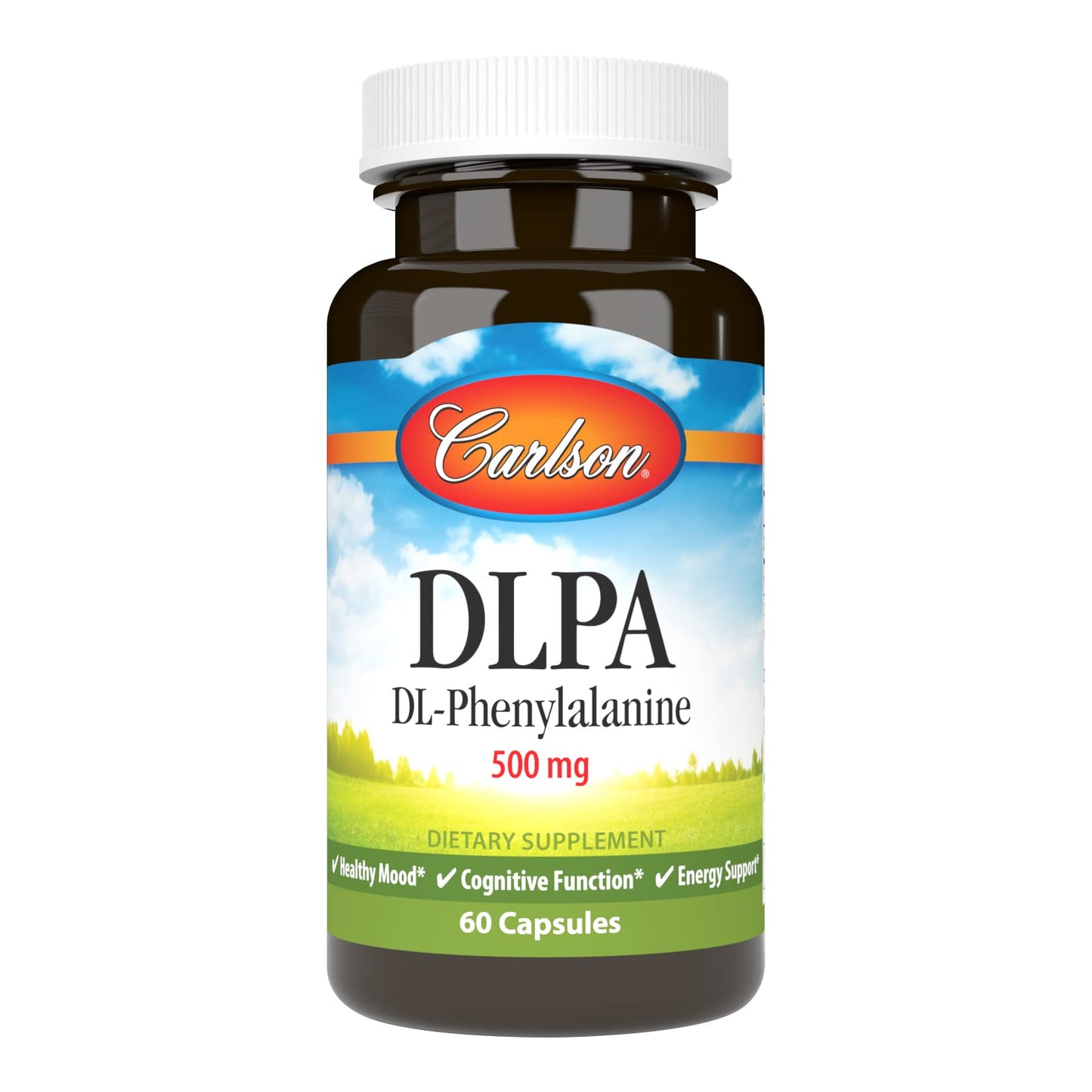 Carlson DLPA DL-Phenylalanine 500 mg – Mood & Cognitive Support (60 Capsules)