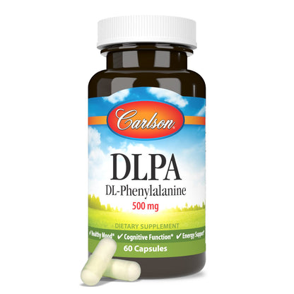 Carlson DLPA DL-Phenylalanine 500 mg – Mood & Cognitive Support (60 Capsules)