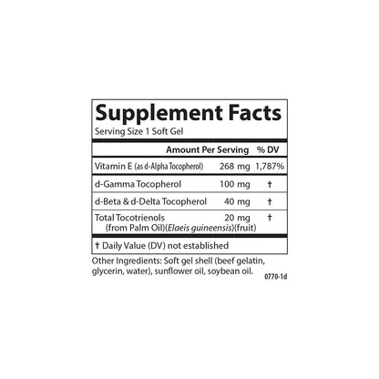 Carlson E-Gems Elite Vitamin E 400 IU | Tocopherols & Tocotrienols BritishVita | Premium UK Vitamins & Wellness Supplements