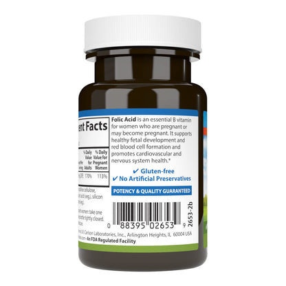 Carlson Folic Acid 400 mcg | Prenatal Support & Fetal Development | 300 Tablets (Pack of 2)
