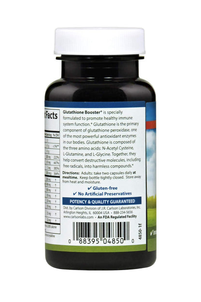 Carlson Glutathione Booster – Alpha Lipoic Acid, Immune Support, Antioxidant, 60 Capsules (Pack of 2)