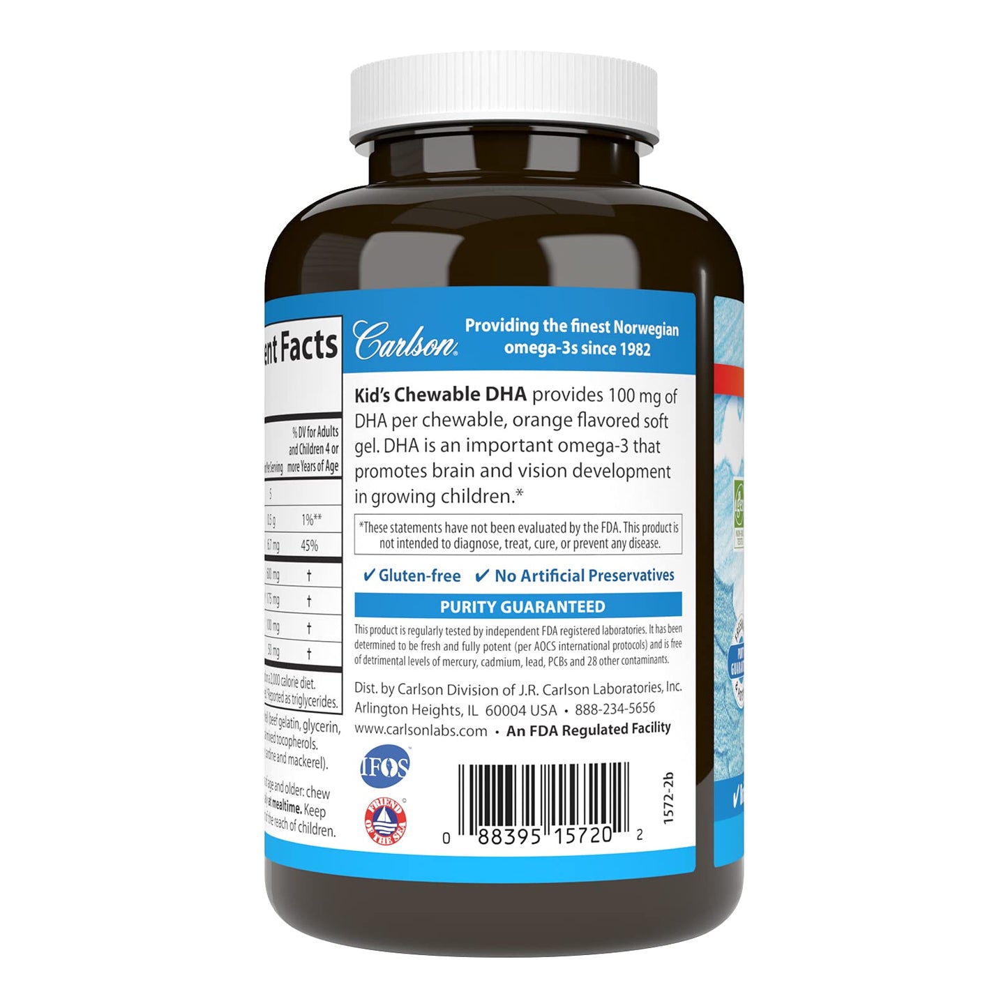 Carlson Kid's Chewable DHA 100 mg: Brain Health & Growth