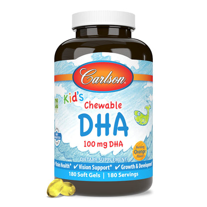 Carlson Kid's Chewable DHA 100 mg: Brain Health & Growth