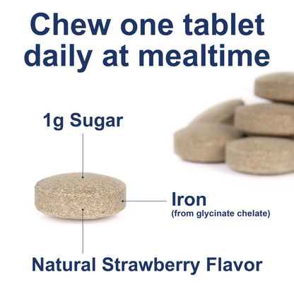 Carlson Kid's Chewable Iron 15 mg | Superior Absorption, 60 Tablets