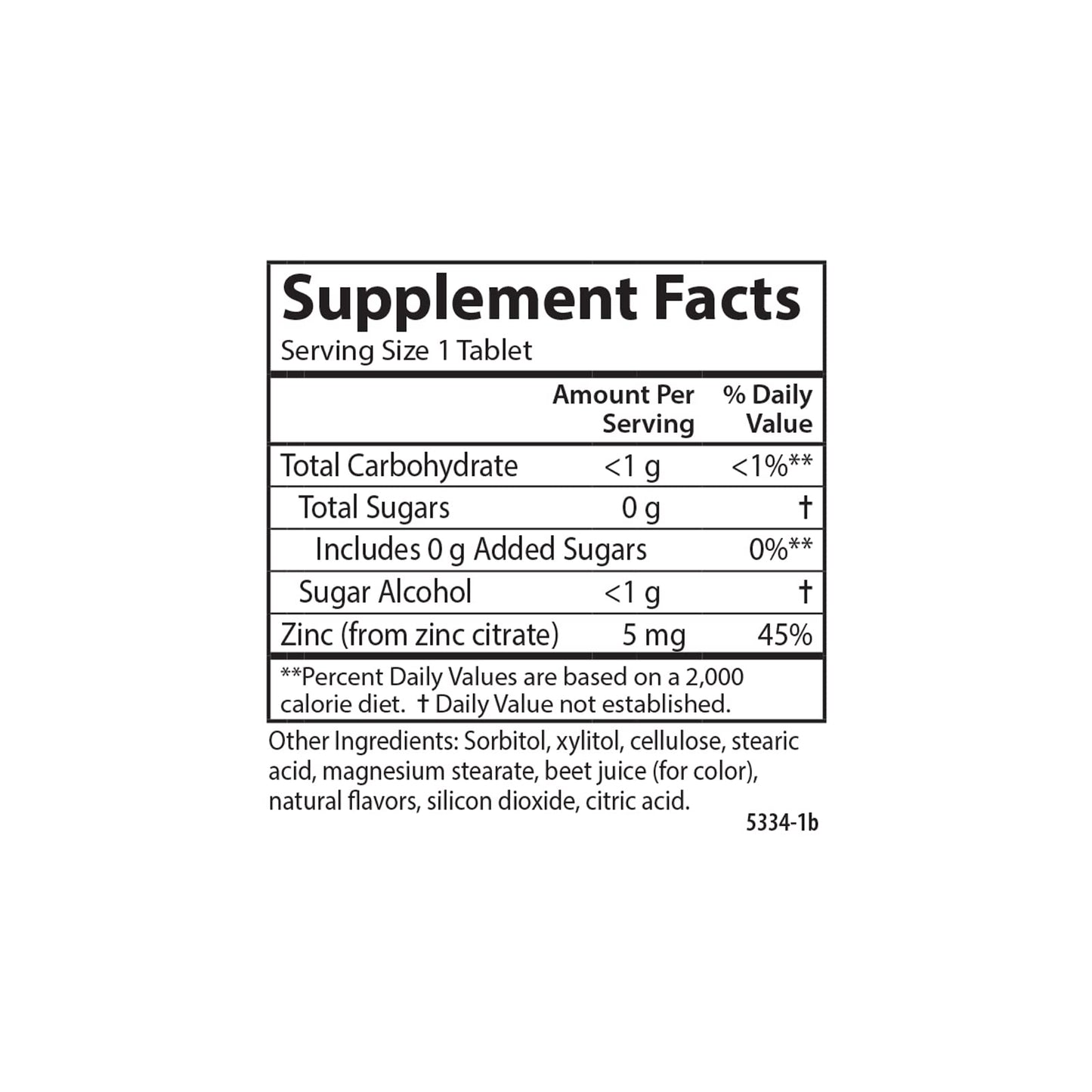 Carlson Kid's Chewable Zinc 5 mg - Immune Support, Berry Flavor, 160 Tablets