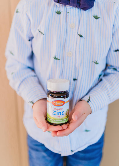 Carlson - Kid's Chewable Zinc 5 mg - Immune Support, Berry Flavor, 84 Tablets