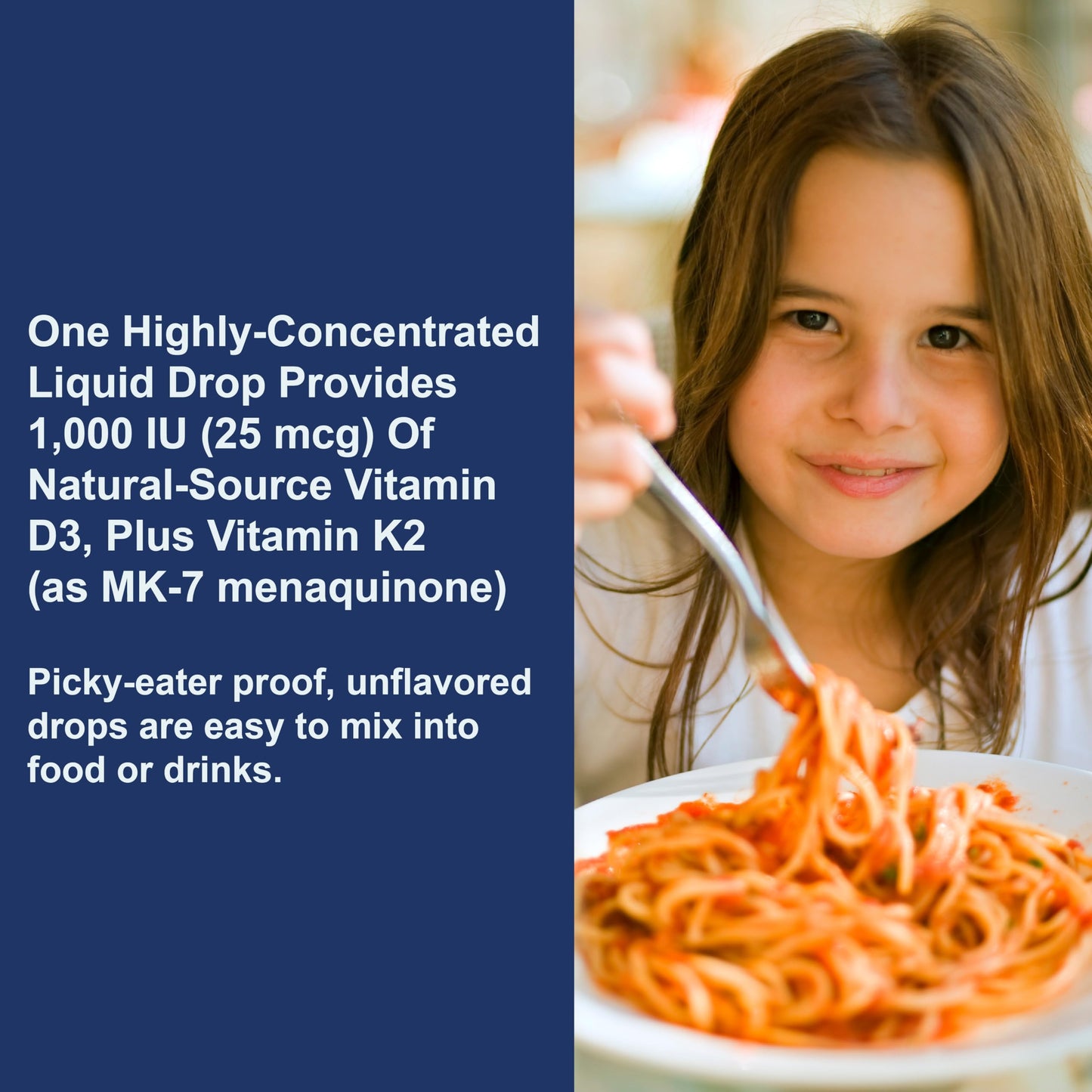 Carlson Kid's Super Daily D3+K2 Drops – 1000 IU D3, 22.5 mcg K2, Unflavored, 360 Drops