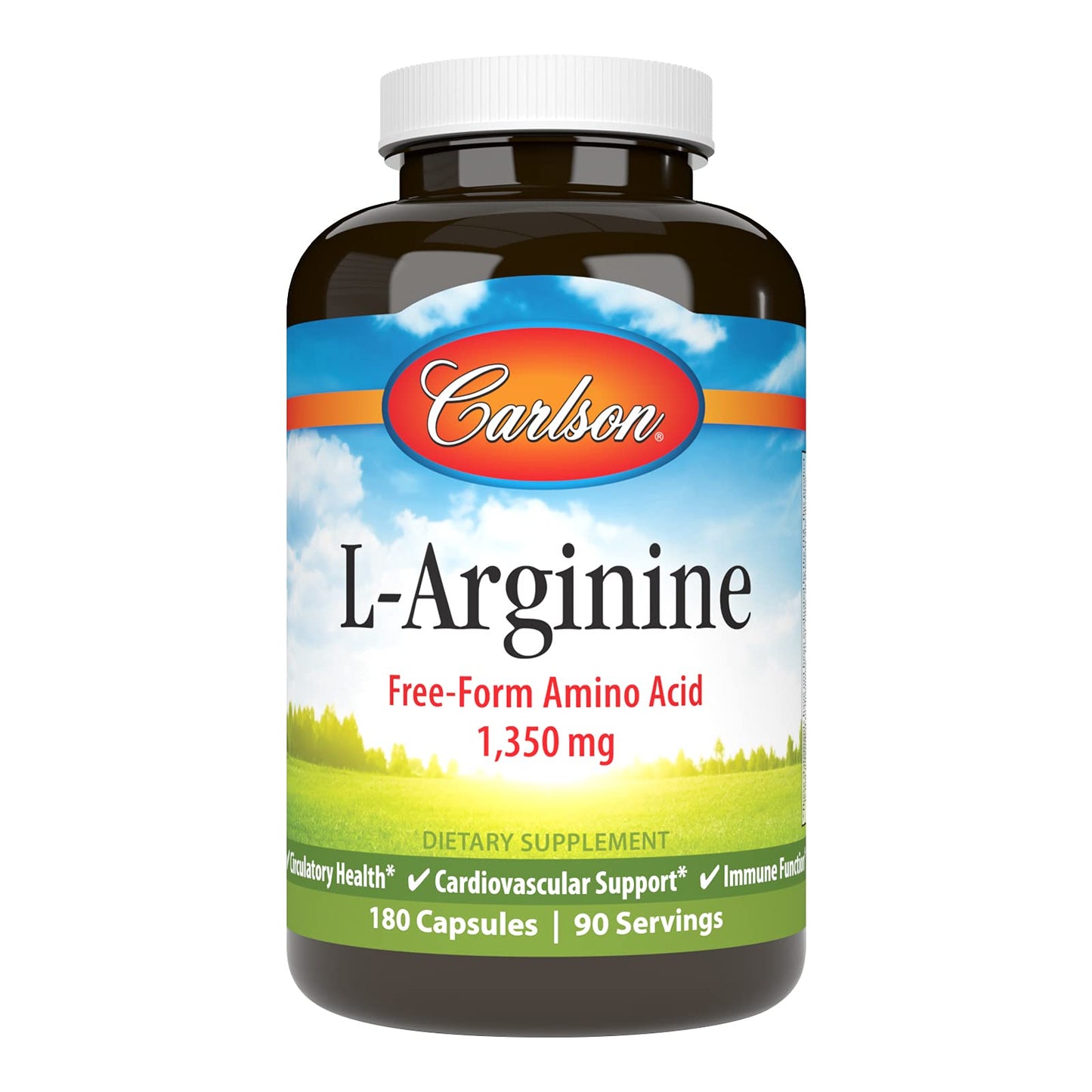 Carlson L-Arginine 675 mg | Circulatory Health & Support | 180 Capsules