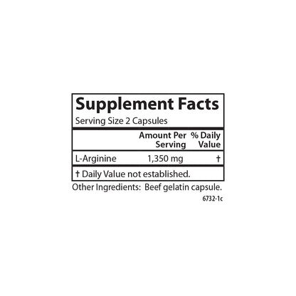 Carlson L-Arginine 675 mg | Circulatory Health & Support | 180 Capsules