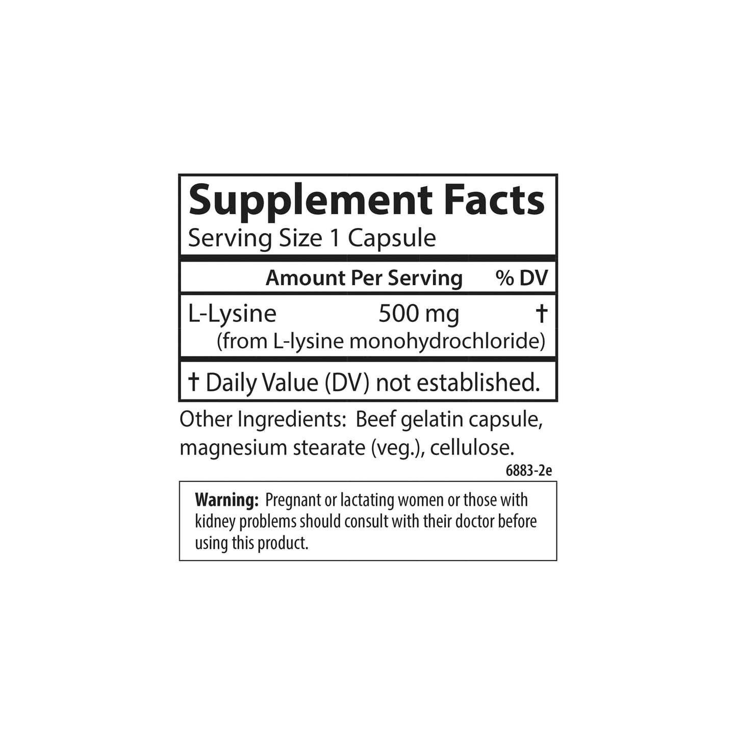 Carlson L-Lysine 500 mg – Supports Healthy Tissue & Muscle Development | 300 Capsules