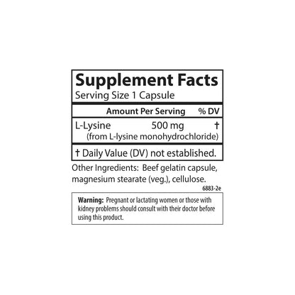 Carlson L-Lysine 500 mg – Supports Healthy Tissue & Muscle Development | 300 Capsules
