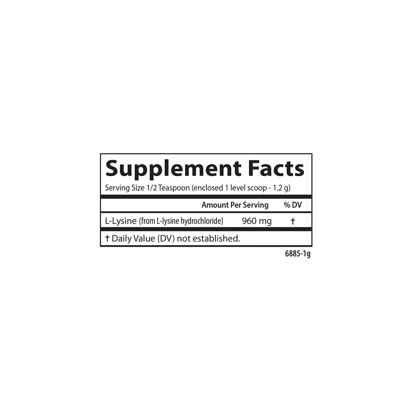 Carlson L-Lysine Powder 960 mg | Supports Healthy Tissue & Muscle Development | 100 g