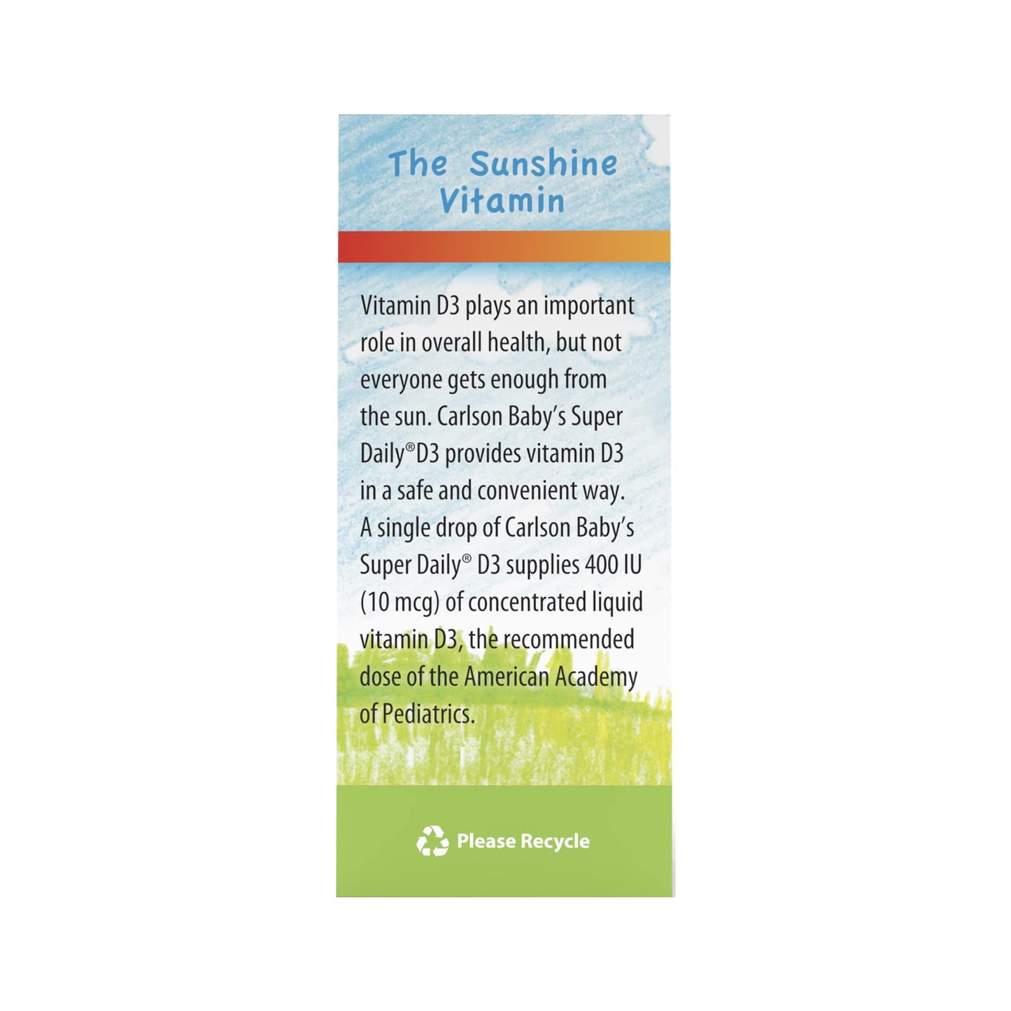 Carlson Laboratories Super Daily D3 for Baby, 0.086 Fl oz | Vitamin D3 Drops