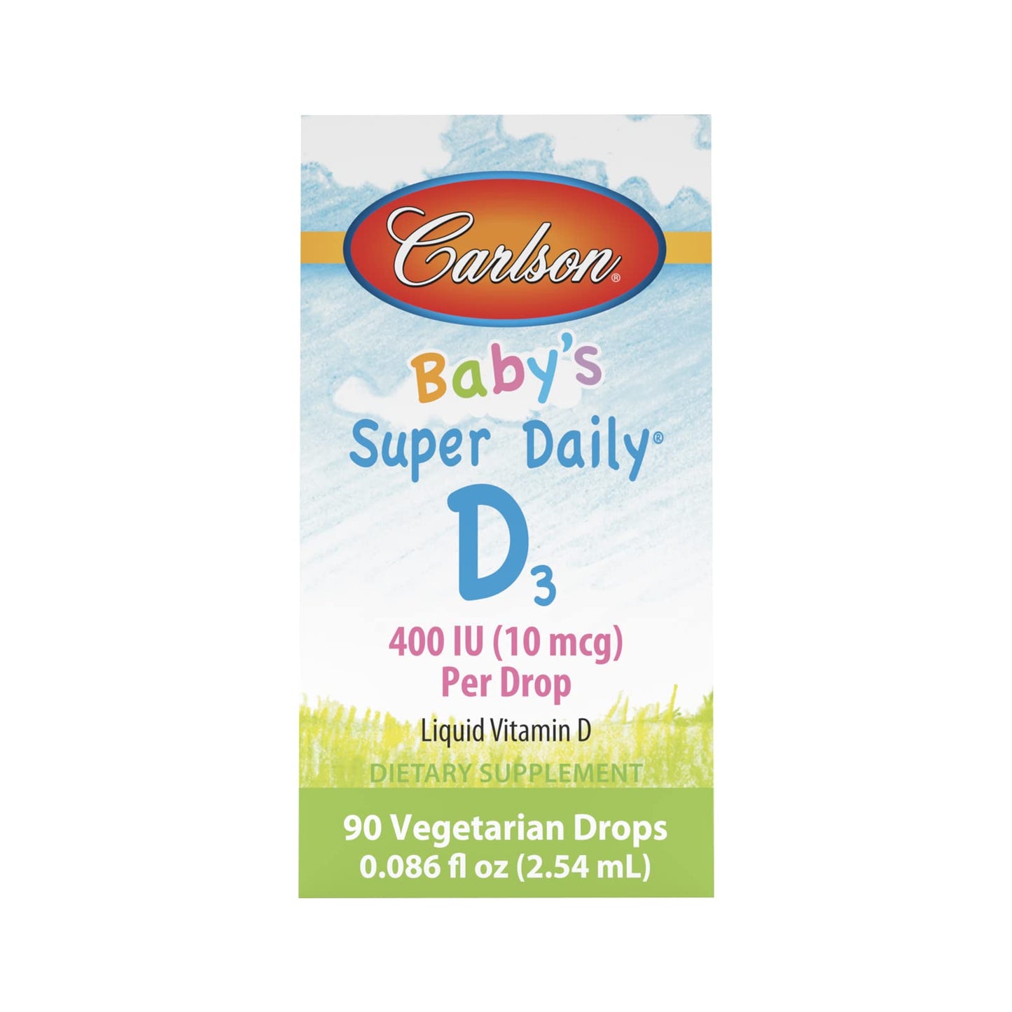 Carlson Laboratories Super Daily D3 for Baby, 0.086 Fl oz | Vitamin D3 Drops