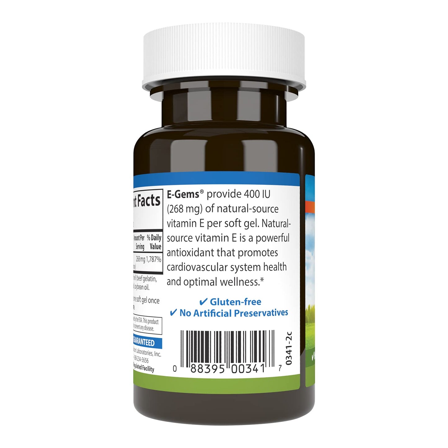 Carlson Labs E-Gems Natural Vitamin E 400 IU | 60 Softgels