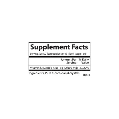 Carlson Labs Non-GMO Vitamin C Crystals, 6 oz (Pack of 2)