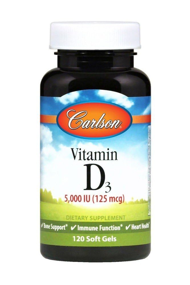 Carlson Labs Vitamin D3 5000 IU Soft Gels - 120 Count