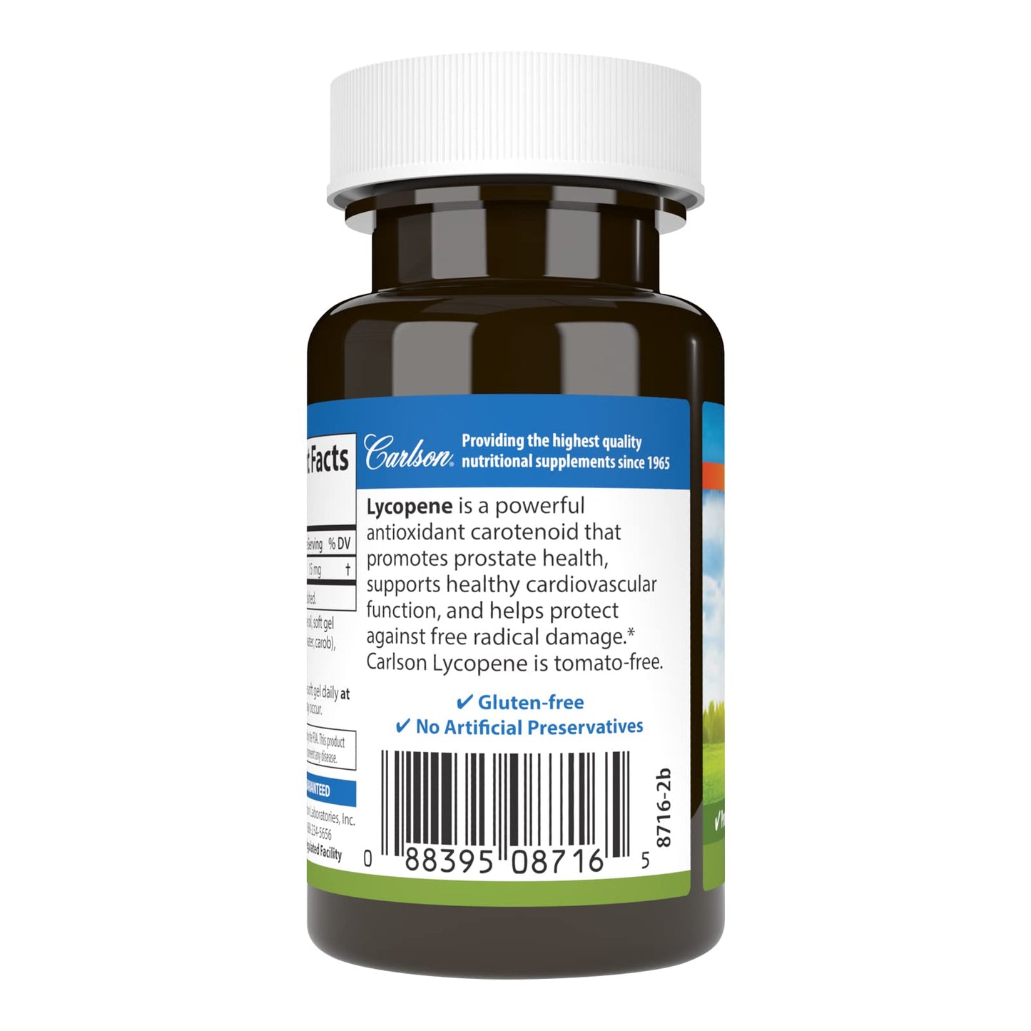 Carlson Lycopene 15 mg – Tomato-Free Prostate Health & Circulation (60 Softgels)