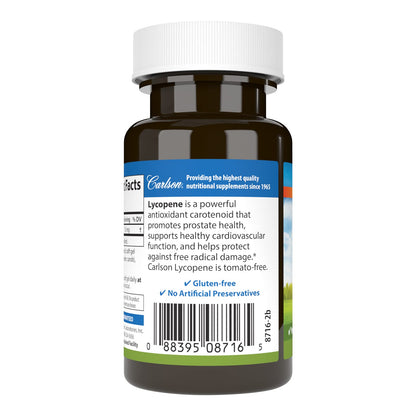 Carlson Lycopene 15 mg – Tomato-Free Prostate Health & Circulation (60 Softgels)