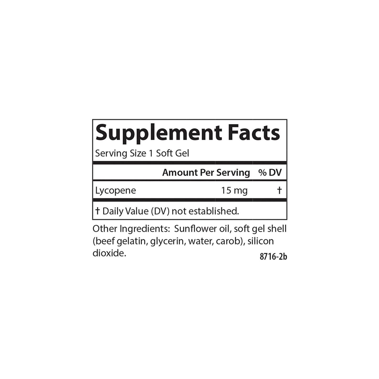 Carlson Lycopene 15 mg – Tomato-Free Prostate Health & Circulation (60 Softgels)