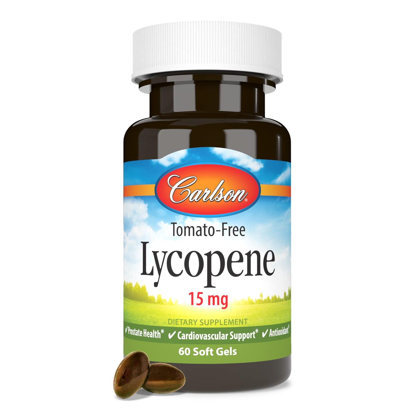 Carlson Lycopene 15 mg – Tomato-Free Prostate Health & Circulation (60 Softgels)