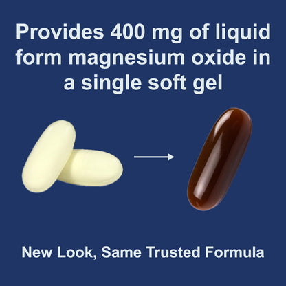 Carlson Magnesium Gels - 400 mg Softgels, Heart & Muscle Support, 250 Softgels
