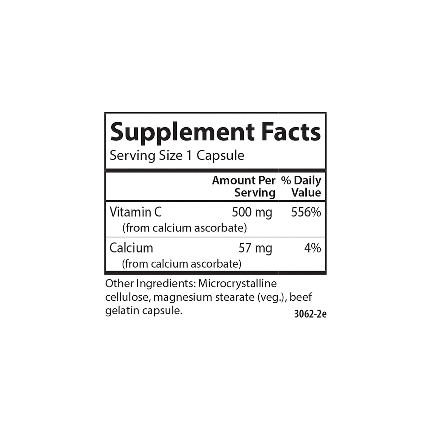 Carlson Mild-C Buffered Vitamin C 500 mg – Immune Support (250 vcaps)