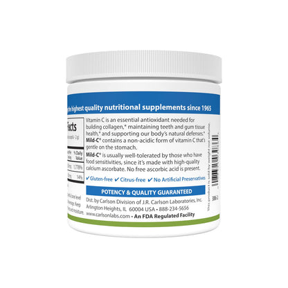 Carlson Mild-C Vitamin C Powder - Immune Support, 6 oz (170 g) Pack of 2