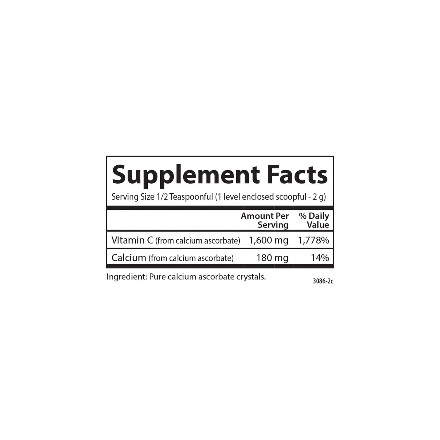 Carlson Mild-C Vitamin C Powder - Immune Support, 6 oz (170 g) Pack of 2
