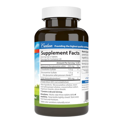 Carlson Nutra-Support Joint | Glucosamine, Chondroitin & MSM | 60 tablets