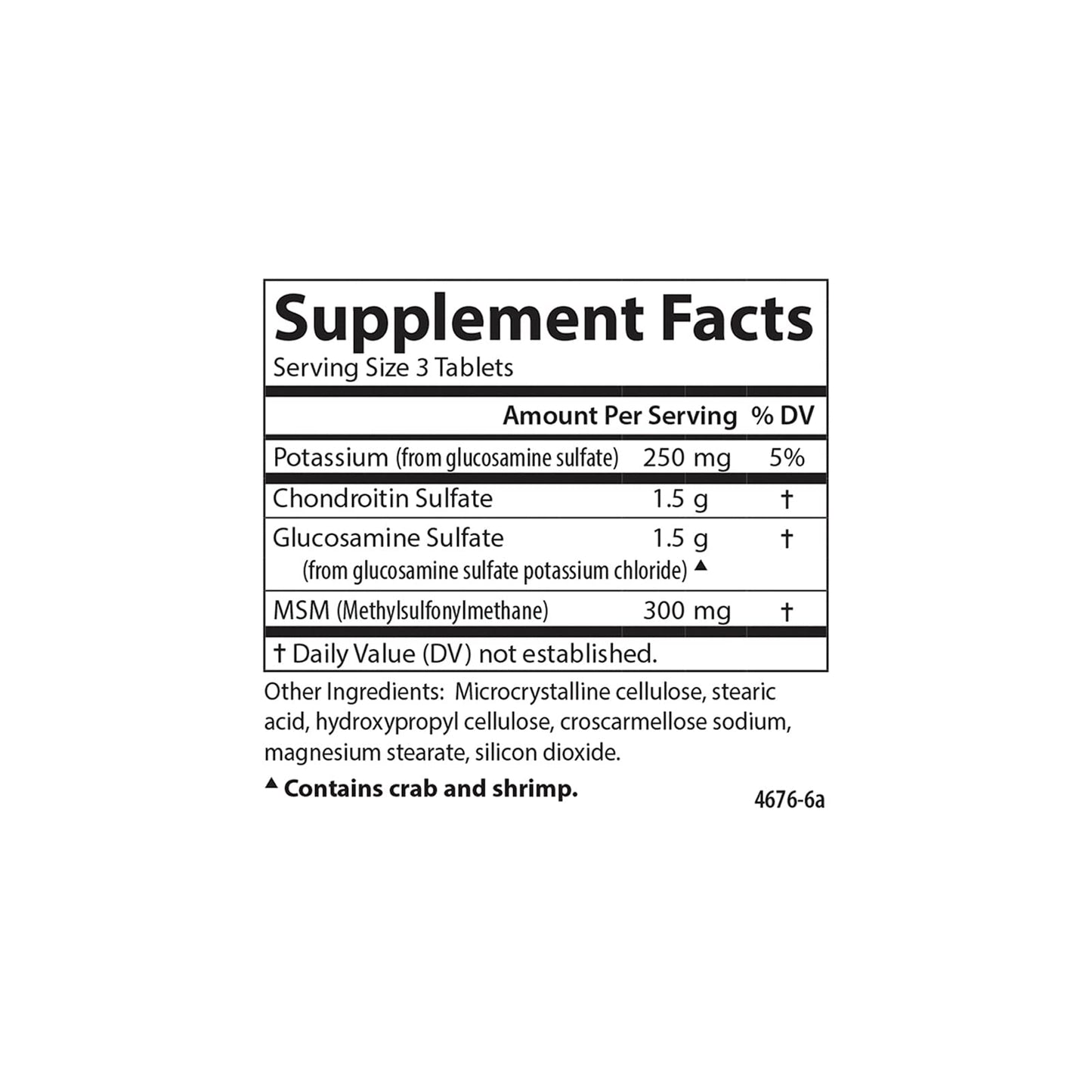 Carlson Nutra-Support Joint | Glucosamine, Chondroitin & MSM | 60 tablets