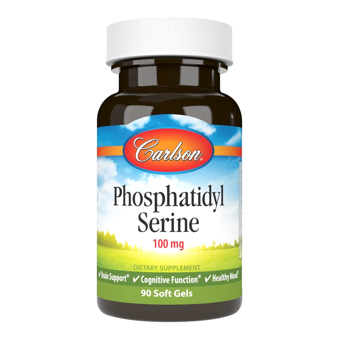 Carlson Phosphatidyl Serine 100 mg Non-GMO – Brain Function Support | 90 Softgels