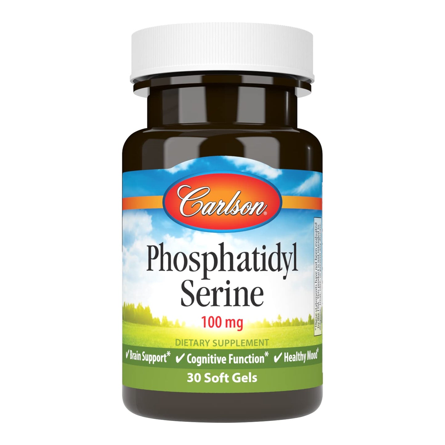 Carlson Phosphatidyl Serine 100 mg – Non-GMO Brain Function Softgels, 30 Count