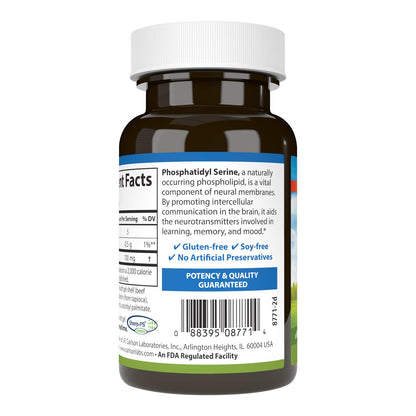 Carlson Phosphatidyl Serine 100 mg Non-GMO – Brain Function Support | 90 Softgels