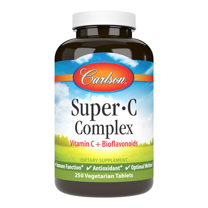 Carlson Super-C Complex: Vitamin C + Bioflavonoids – Immune Support (250 Tablets)